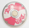 Dish 4 x 4 Inverted (Radar) with Solid Stud with Viking Shield Red / White Sections and Red Serpent Pattern