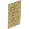 Glass for Window 1 x 4 x 6 with Reddish Brown Bricks, Lime Moss and Medium Nougat Dots Pattern