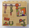 Panel 1 x 6 x 5 with Stable Wall with Ladybug, Lead Ropes, Brush, Horseshoe, Picture, and Ribbon Pattern