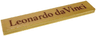 Tile 1 x 6 with Reddish Brown 'Leonardo da Vinci' Pattern