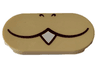 Tile, Round 2 x 4 Oval with Black Nostrils and Closed Mouth with White Sharp Tooth Pattern (Super Mario Ludwig Lower Face)