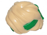 Minifigure, Hair Swept Back Tousled with Molded Green Bandana Headband Pattern
