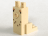 Creature Head Pixelated with Elongated Face and Stud with Black Eyes, Medium Nougat Eyebrows, and Dark Tan Spots Pattern 1 (Minecraft Alpaca / Llama)