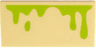 Tile 2 x 4 with Lime Slime Dripping Pattern (BrickHeadz Peter Venkman Forehead)