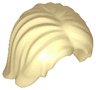 Minifigure, Hair Mid-Length Tousled with Center Part