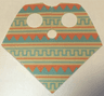 Minifigure Poncho Half Cloth with Aqua and Terra Cotta Pattern