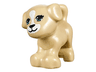 Dog, Friends Style, Puppy, Standing with Medium Azure Eyes with Outline, Black Nose and Mouth, White Blaze and Muzzle Pattern