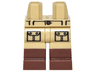 Hips and Legs with Molded Reddish Brown Lower Legs / Boots and Printed Black Belt Loops, Button and Pockets with Flaps Pattern