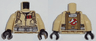 Torso Ghostbusters Jumpsuit with 'E.S.' ID Badge and 'EGON' on Reverse Pattern / Tan Arms / Black Hands