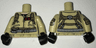 Torso Ghostbusters Jumpsuit with 'R.S.' ID Badge and Straps on Reverse Pattern / Tan Arms with Ghostbusters Pattern / Black Hands
