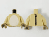 Torso White Furry Chest and Silver Zipper on Back Pattern / Tan Arms / Dark Tan Hands