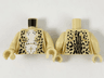 Torso Female, Animal Print Black Spots and White Chest Fur Pattern / Tan Arms / Tan Hands