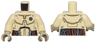Torso SW Mark IV Architect Droid with Dark Tan Neck and Red, Dark Azure, and Silver Wires Pattern / Tan Arms / Dark Tan Hands
