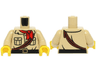 Torso Shirt with Buttons and Pockets, Black Belt with Gold Buckle, Red Neckerchief, Reddish Brown Ropes Pattern / Tan Arms / Yellow Hands