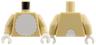 Torso White Round Fur Belly, Cotton Tail on Back Pattern / Tan Arms / White Hands