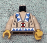 Torso Western Indians Triangles, Red/White Amulet Pattern / Tan Arms / Yellow Hands