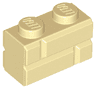 Brick, Modified 1 x 2 with Masonry Profile