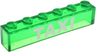 Brick 1 x 6 without Bottom Tubes with White 'TAXI' Pattern