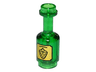 Minifigure, Utensil Bottle with Black Grapes on Gold Background Label Pattern