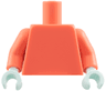 Torso Plain / Coral Arms / Light Aqua Hands