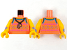 Torso Tank Top Whistle Necklace Pattern / Bright Light Orange Arms with Medium Lavender and Medium Azure Cuff and Triangles Pattern / Bright Light Orange Hands