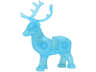 Deer with Flexible Rubber Trans-Light Blue Antlers (Stag / Reindeer)