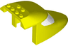 Aircraft Fuselage Forward Top Curved 6 x 10 x 4 with 2 Window Panes with Molded Trans-Clear Glass Pattern