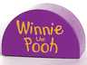 Duplo, Brick 2 x 4 x 2 Slope Curved Double with Yellow 'Winnie the Pooh' Pattern