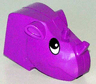 Duplo Figure Head Animal 2 x 2 Base Rhino with Black and White Eyes Pattern
