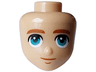Mini Doll, Head Friends with Dark Orange Eyebrows, Mouth and Chin Dimple, Dark Turquoise Eyes, Neutral Pattern