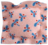 Scala Cloth Pillow Small with Blue Leaves and Red Berries Pattern