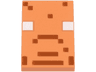 Tile 2 x 3 with Pixelated White and Dark Orange Squares and Rectangles Pattern (Minecraft Hoglin Face)