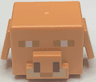 Minifigure, Head, Modified Cube with Ear Flaps and Snout with Pixelated Medium Nougat and White Eyes, Reddish Brown Nostrils, Tan Tusks Pattern