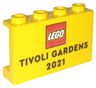 Panel 1 x 4 x 2 with Side Supports - Hollow Studs with LEGO Logo and 'TIVOLI GARDENS 2021' Pattern