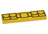 Tile 1 x 4 with Black Utility Belt Pattern