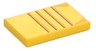 Tile 2 x 3 with Dark Orange Lines, Bright Light Orange Stripes and Triangles Pattern (BrickHeadz Bumblebee Robot Forehead)