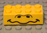Brick 2 x 4 with Black Nostrils and Wavy Mouth Pattern