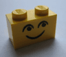 Brick 1 x 2 with Eyes and Smile and Eyebrows Pattern