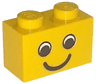 Brick 1 x 2 with Eyes and Smile Pattern