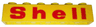 Brick 1 x 6 with Red 'Shell' Wide with Rounded 'e' Pattern