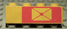 Brick 1 x 4 with Envelope on Red Background Pattern, Right Side