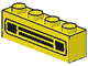 Brick 1 x 4 with Car Grille Black Pattern (Undetermined Type)