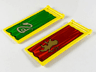 Flag 7 x 3 with Bar Handle with HP Gryffindor Lion on Dark Red Banner / HP Slytherin Snake on Green Banner Pattern
