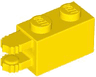 Hinge Brick 1 x 2 Locking with 2 Fingers Horizontal End