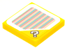 Tile 2 x 2 with Super Mario Scanner Code Question Mark Block Pattern (Sticker) - Sets 30385 / 71360 / 71369 / 71387 / 71390 / 71403 / 71412 / 71432 / 71437 / 71439 / 77907
