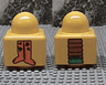 Primo Brick 1 x 1 with Giraffe Legs and Palm Tree Base Pattern on Opposite Sides