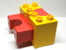 Duplo Car Launcher Brick with Red Button and Catapult