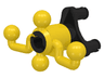 Technic, Steering Arm with 4 Tow Ball with Black Wheel Hub 3 Pin Triangular (32495 / 32496)