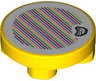 Tile, Round 2 x 2 Inverted with Super Mario Scanner Code Bananas Pattern (Sticker) - Sets 71424 / 71425