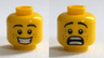 Minifigure, Head Dual Sided Black Eyebrows, White Pupils, Freckles, Smile with Teeth / Scared Open Mouth Pattern